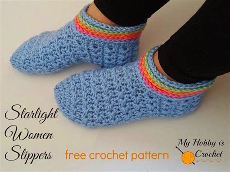 Starlight Women Slippers ~ Free Crochet Pattern