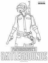 Battlegrounds Unknown Player Coloring sketch template