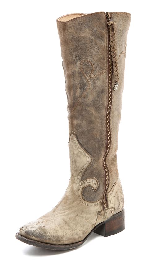 freebird by steven berlin western tall boots in taupe brown lyst