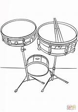 Snare Drums Coloring Drawing Drum Pages Printable Getdrawings sketch template