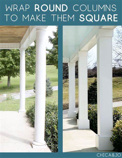transform  porch columns  square diy home improvement