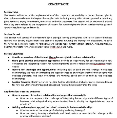 concept note template proposal templates notes template concept