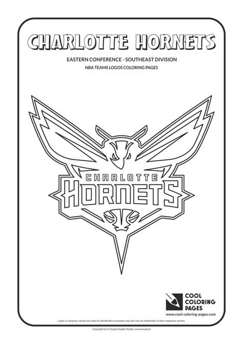 cool coloring pages charlotte hornets nba basketball teams logos