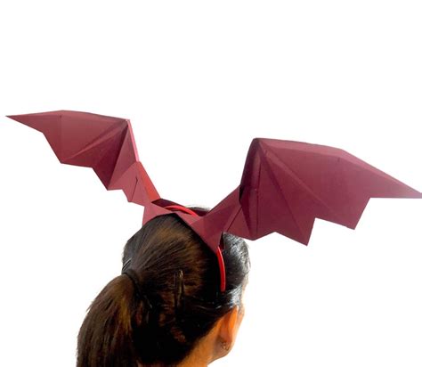 bat wings headband diy paper craft  kids  adults etsy