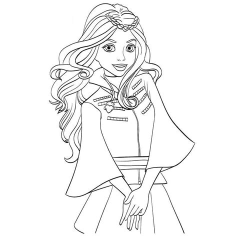 evie  descendants wicked world coloring pages xcoloringscom