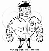Cartoon Tough Cop Strong Clipart Male Policeman Cory Thoman Drawing Outlined Coloring Vector Getdrawings 2021 Royalty sketch template