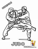 Judo Coloring Pages Jitsu Jiu Martial Arts Kids Coloriage Printable Olympic Search sketch template
