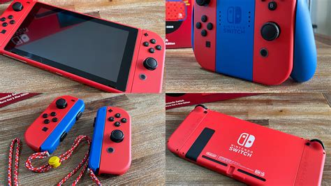 mario red blue limited edition nintendo switch vooks