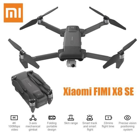 xiaomi fimi  se drone km fpv  axes gimbal  gps camera quadcopter