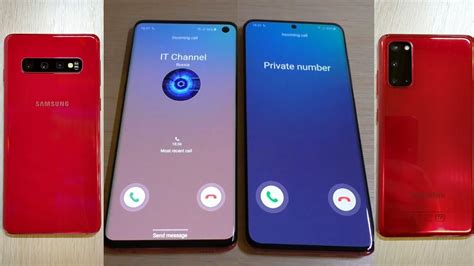 Samsung Galaxy S10 Vs Galaxy S20 Incoming Call Youtube