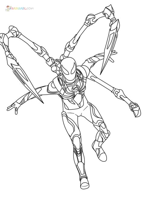 iron spider coloring pictures iron spiderman coloring pages