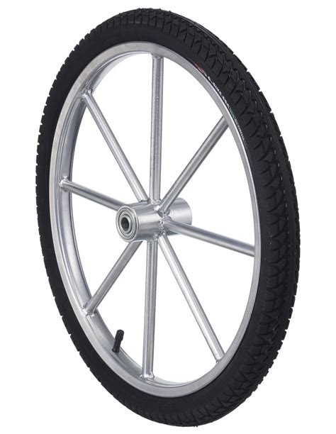 tough  driving cart wheel durable solid spoke wheel mini silver