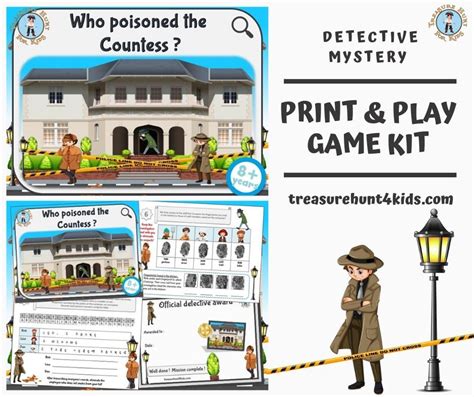 printable detective games   pack youll find