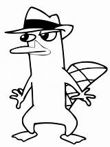 Perry Platypus Coloring Pages Agent Drawing Ferb Phineas Printable Sneaking Around Colouring Kids Disney Games Gif Clipart Presentations Websites Reports sketch template