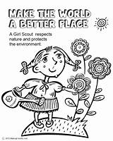 Coloring Girl Daisy Scout Pages Make Better Place Scouts Brownie Petal Law Printable Brownies Makingfriends Leader Color Activities Sheet Girls sketch template
