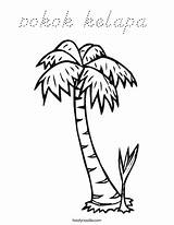 Coloring Tree Palm Date Pokok Kelapa Chicka Drawing Palmetto Boom Cursive Cartoon Twistynoodle Print Favorites Login Add Noodle Built California sketch template