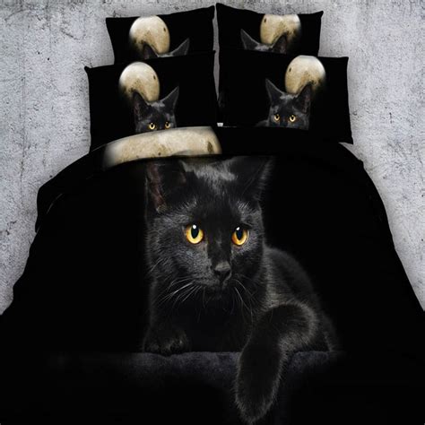 black cat bedding sets  animal duvetquilt cover twin full queen king