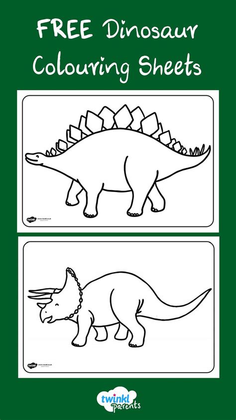 dinosaurs colouring sheets  printable tsgoscom