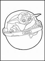 Mandalorian Yoda sketch template
