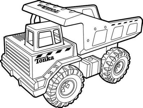 tonka dump truck coloring picture