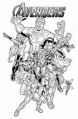 Coloring Avengers Pages Marvel Print sketch template