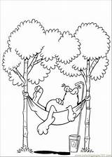 Coloring Pages Hammock Getcolorings Garfield Lazy sketch template