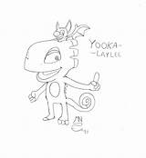 Laylee Yooka sketch template