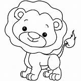 Singa Mewarnai Hewan Lucu Binatang Anak Quilts Menggambar sketch template