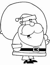 Santa Sack Coloring Colouring Pages Christmas Printable Claus Categories sketch template
