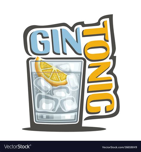 Cocktail Gin Tonic Royalty Free Vector Image Vectorstock