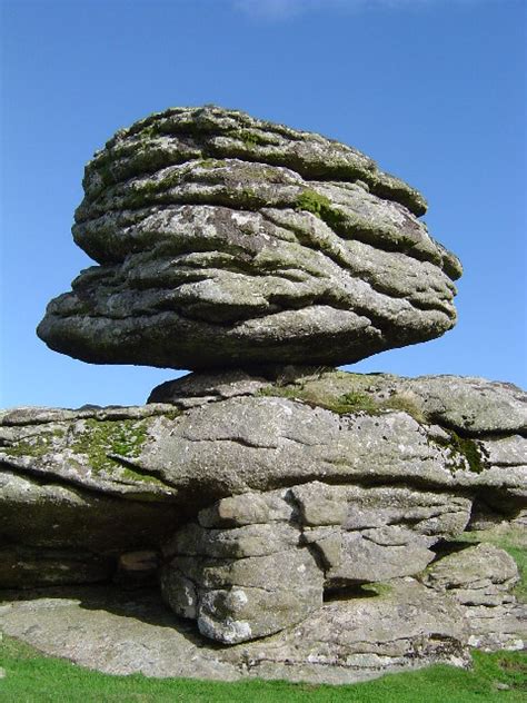 logan stone at thornworthy tor © cathy cox cc by sa 2 0 geograph britain and ireland