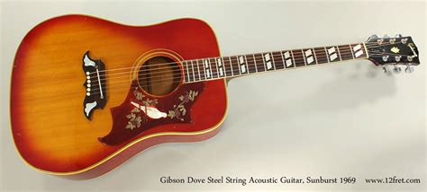 gibson dove steel string acoustic guitar sunburst wwwfretcom