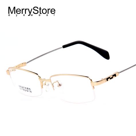 buy merrystore fashion men titanium eyeglasses frames