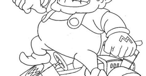 wario mario coloring page  kids  kids coloring pages pinterest