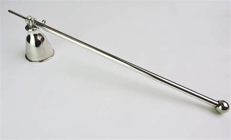 silver plated long candle snuffer  extendable match lighter