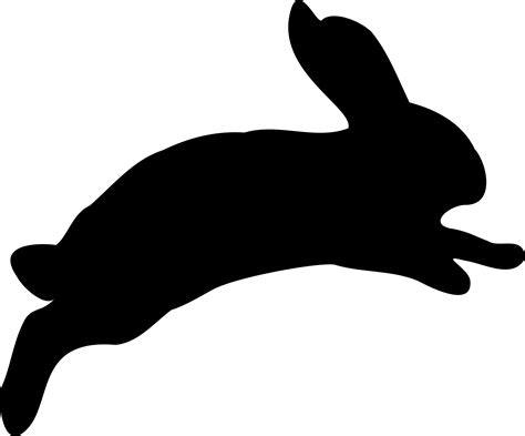 easter bunny rabbit show jumping silhouette clip art fast vector png