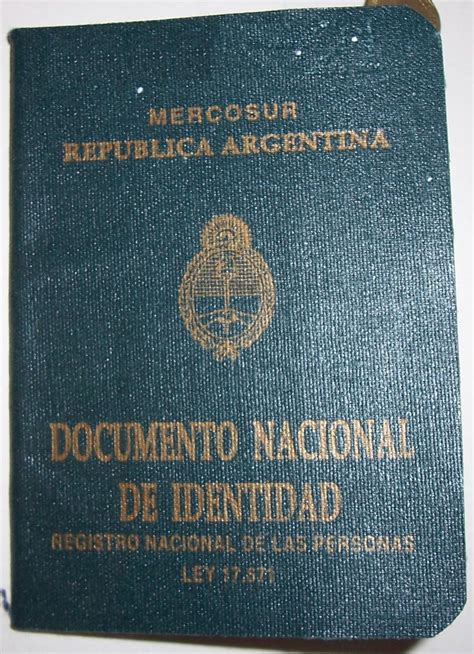 Documento Nacional De Identidad Argentina