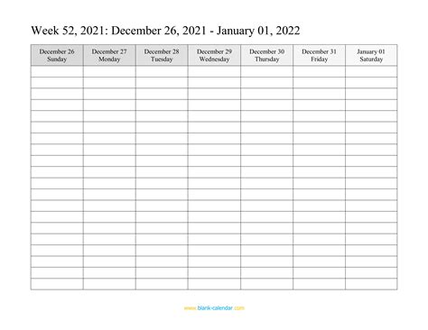 weekly calendar template word customize  print