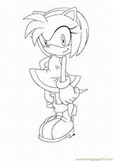 Coloring Amy Pages Rose Sonic Popular Library Clipart Coloringhome sketch template