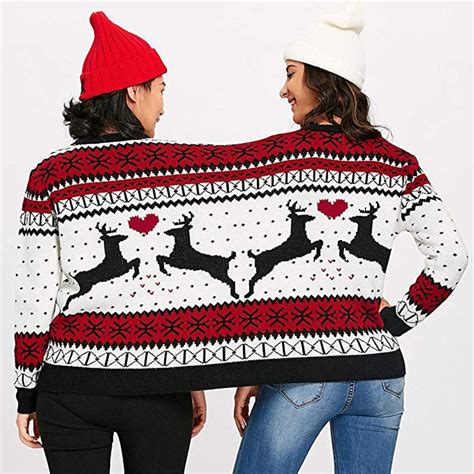 winter couples sweater pullover 2018 two person ugly sweater couples