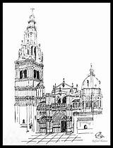 Toledo Catedral Blanco sketch template