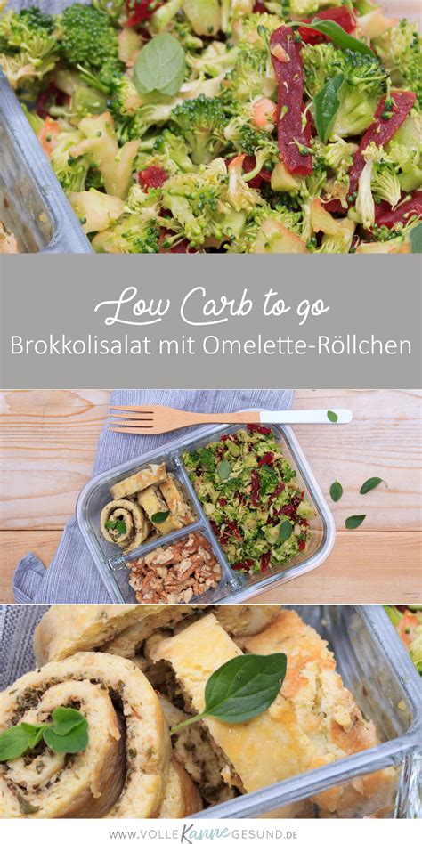 brokkoli salat mit omelette roellchen mit bildern