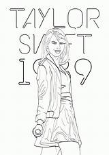 Swift Taylor Coloring Pages 1989 Printable Colouring Printables Coloring4free Kids Book Color Popular Getcolorings Books Realistic Adults Print Themed Music sketch template