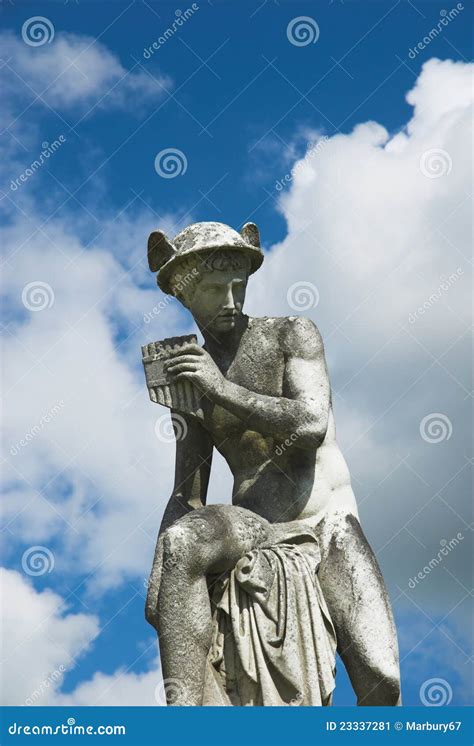pan statue stock image image  statue legend pipes