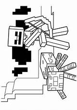Minecraft Coloring Pages Printable Wither sketch template