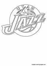 Coloring Pages Utah Jazz Nba Logo sketch template