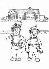 Sam Fireman Coloring Pages Fun Kids Brandweerman sketch template