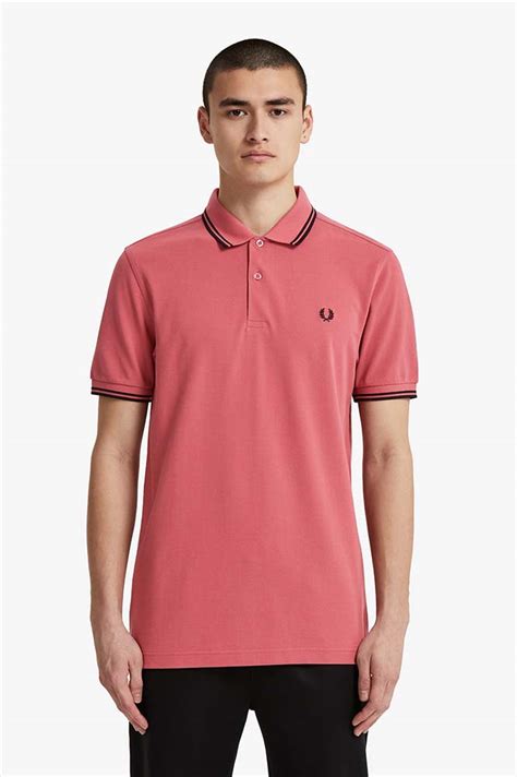 fred perry polo shirt mauvewood black sale price
