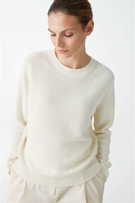 ribbed paper sweater white jumper white sweaters sweaters cardigans jumpers  women