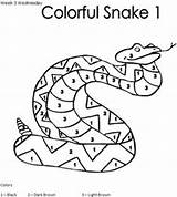 Color Snakes Number Snake Worksheets Worksheet sketch template